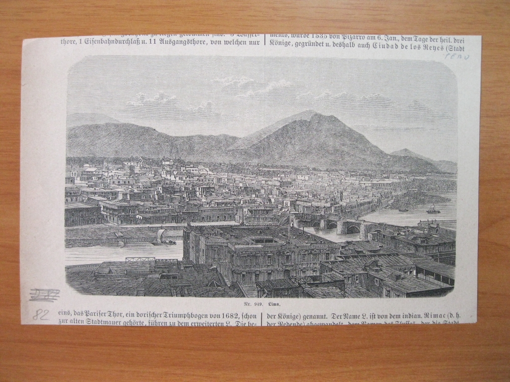 Vista de la ciudad de Lima (Perú), 1882